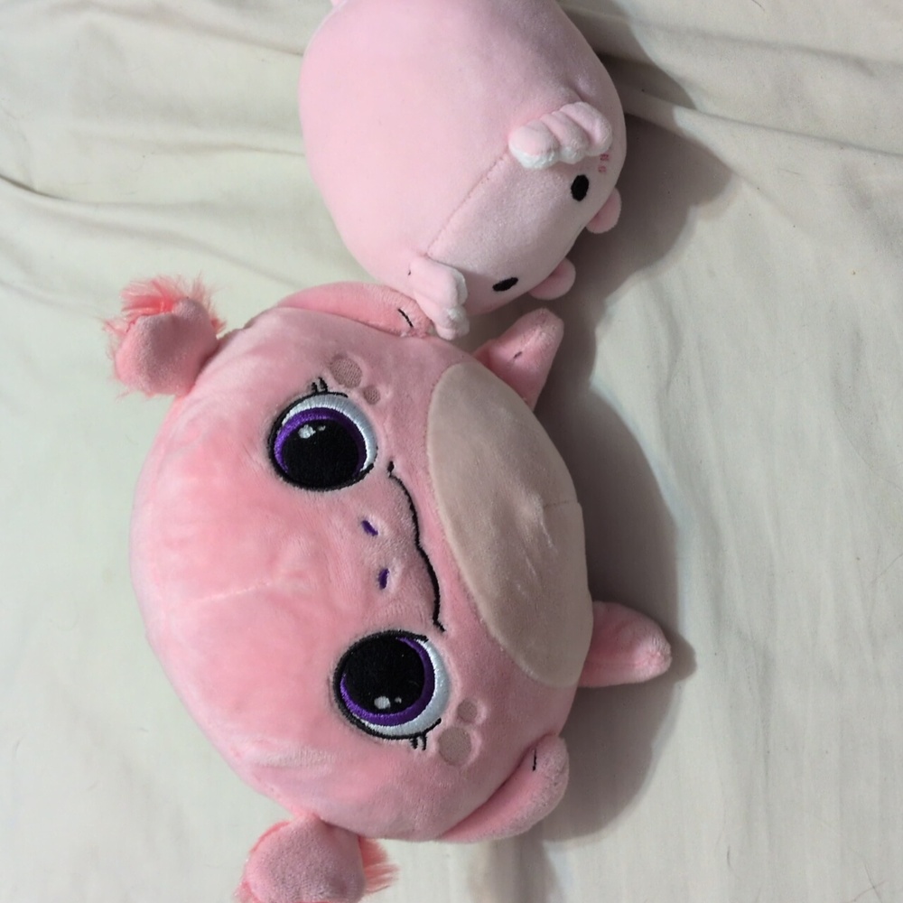 Axolotl Plush Stuffed Animal Lot Of 2 Toy Pink BMi Merchandise